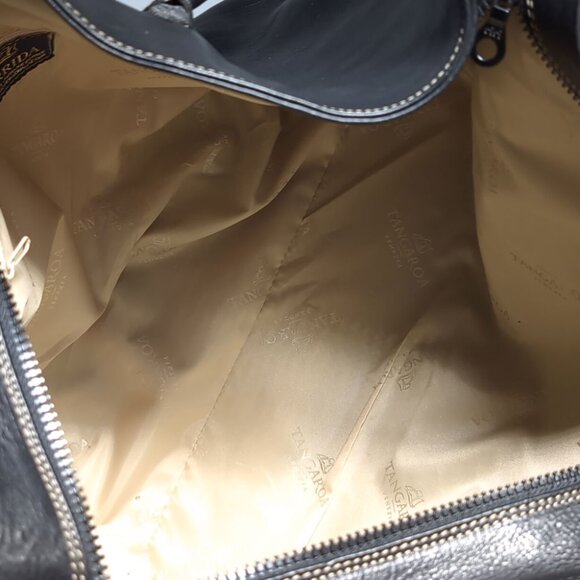 Terrida Tangaroa Black Leather Weekender Travel Tote Bag - Picture 11 of 13